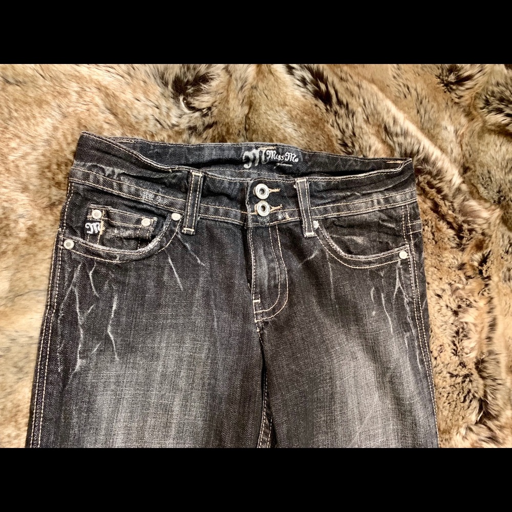 Miss me gray / black jeans JP4009